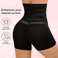 Women's High-Waisted Tummy Control Butt Lift Shaping Shorts - Adjustable Front Zipper/Button Closure, Butt Enhancing Slim-Fit Underwear with Compression Fit, Lift & Posture (Black) - Hand Washable for Jeans & Dresses