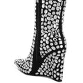 Trend Titan Diamante Slim Wedge Heel Boots