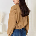 Perfee Long Sleeve Dropped Shoulder Jacket