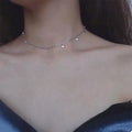 Disc & Bead Choker Necklace | Silver | Boho Chic Style
