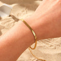 Herringbone Chain Bracelet | Gold Stainless Steel