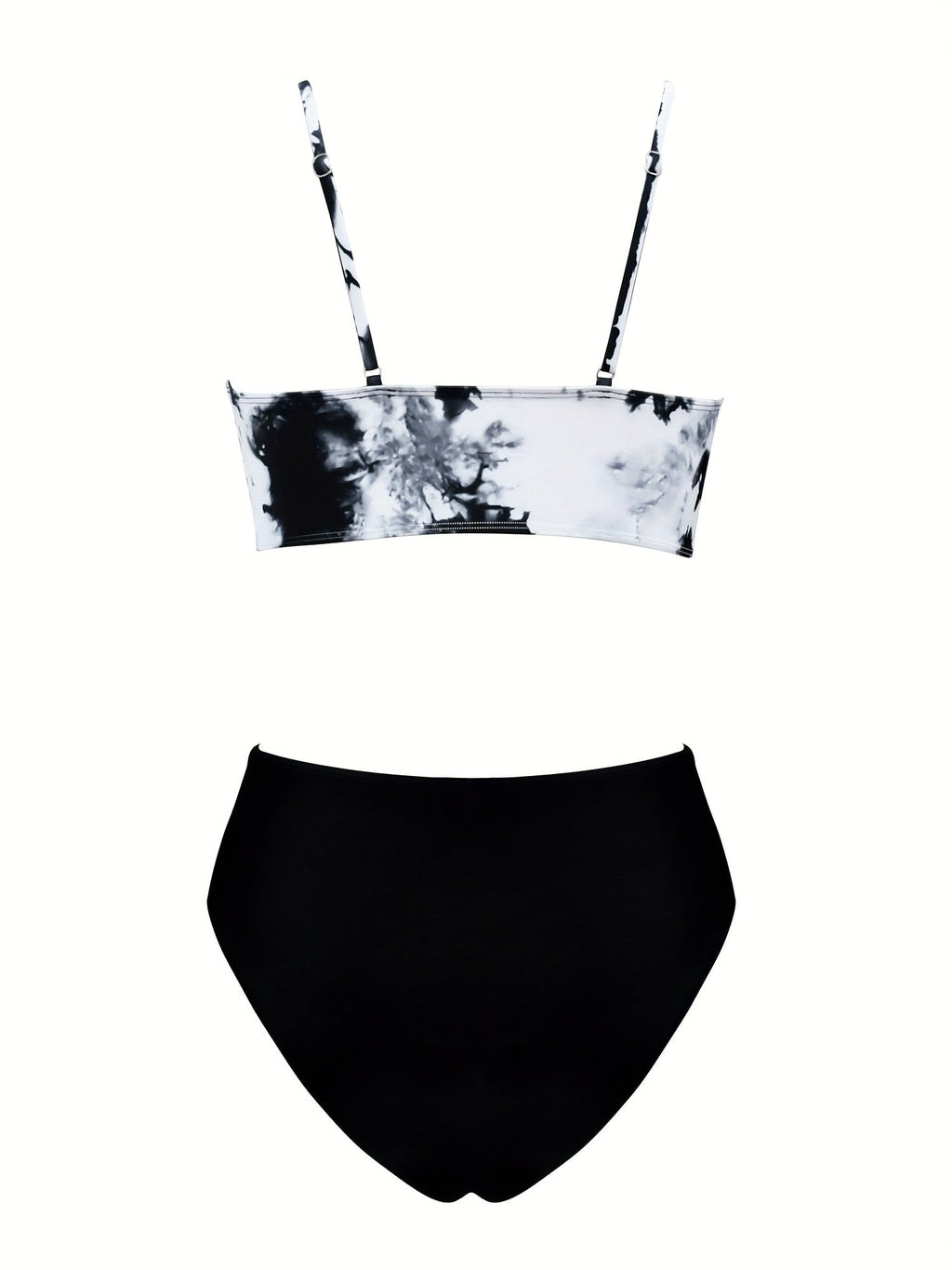 Coastal Flair V-Neck Bikini Set – Eye-Catching Random Print Two-Piece Chic Swimsuit with Spaghetti Straps High Cut Shorts and Ultra-Stretch Comfort – Women’s Summer Swimwear for Beach Days & Casual Poolside Vibes