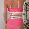 Bikini Scoop Neck High Waist 2 Piece Swimsuit for Women – Chic Solid Color Bikini Set with Contrast Band Detail – Stretchy Comfortable Flattering Swimwear for Beach Pool and Summer Vacation