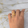 Gold Seahorse Wrap Ring | 18K Gold-Plated | Adjustable