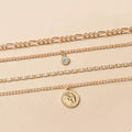 4-Layer Pendant Necklace | Gold & Silver | Trendy Layered Look