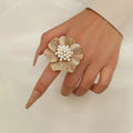 Pearl Flower Ring | 18K Gold-Plated | Elegant & Feminine