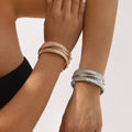 Multi-Layered Open Bracelet | Gold & Silver | Stackable Cuff