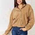 Perfee Long Sleeve Dropped Shoulder Jacket