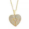 18K Gold Heart Locket Necklace | Dainty Gold Jewelry