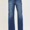 RISEN High Rise Wide Leg Slanted Pocket Jeans