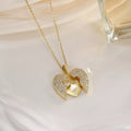 18K Gold Heart Locket Necklace | Dainty Gold Jewelry