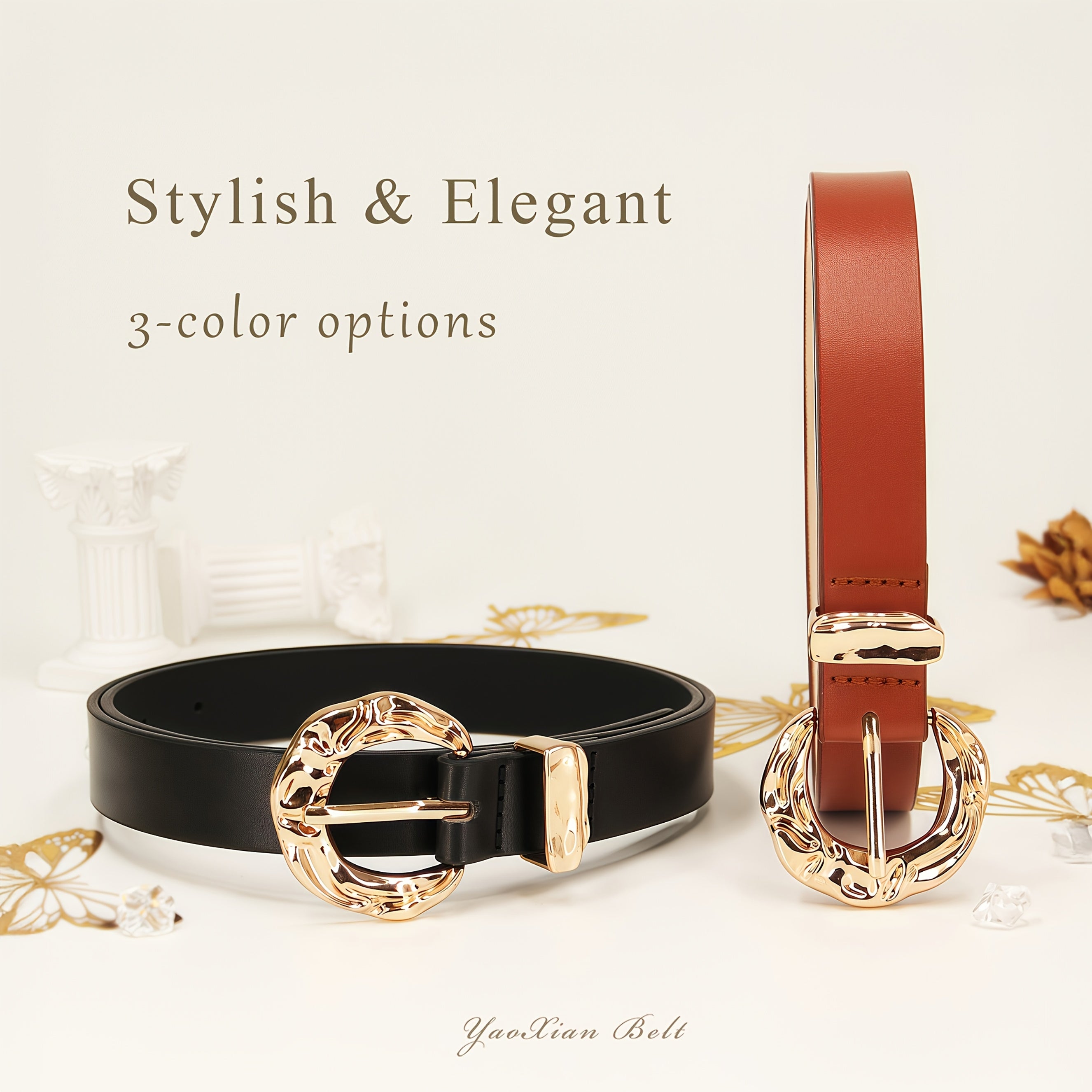 Women'S Belt Designed with Elegance And Style, Made of, Versatile for Outfits, Suitable for Casual Pants, Jeans, Coats, And Dresses, Perfect As a Gift.
