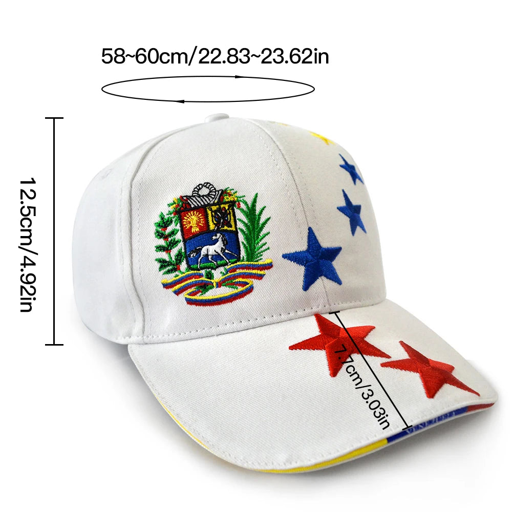 New Designed Venezuelan Hat Good Quality Cotton Baseball Cap Adjustable Men Baseball Hats Outdoor Venezuelan Sports Cap