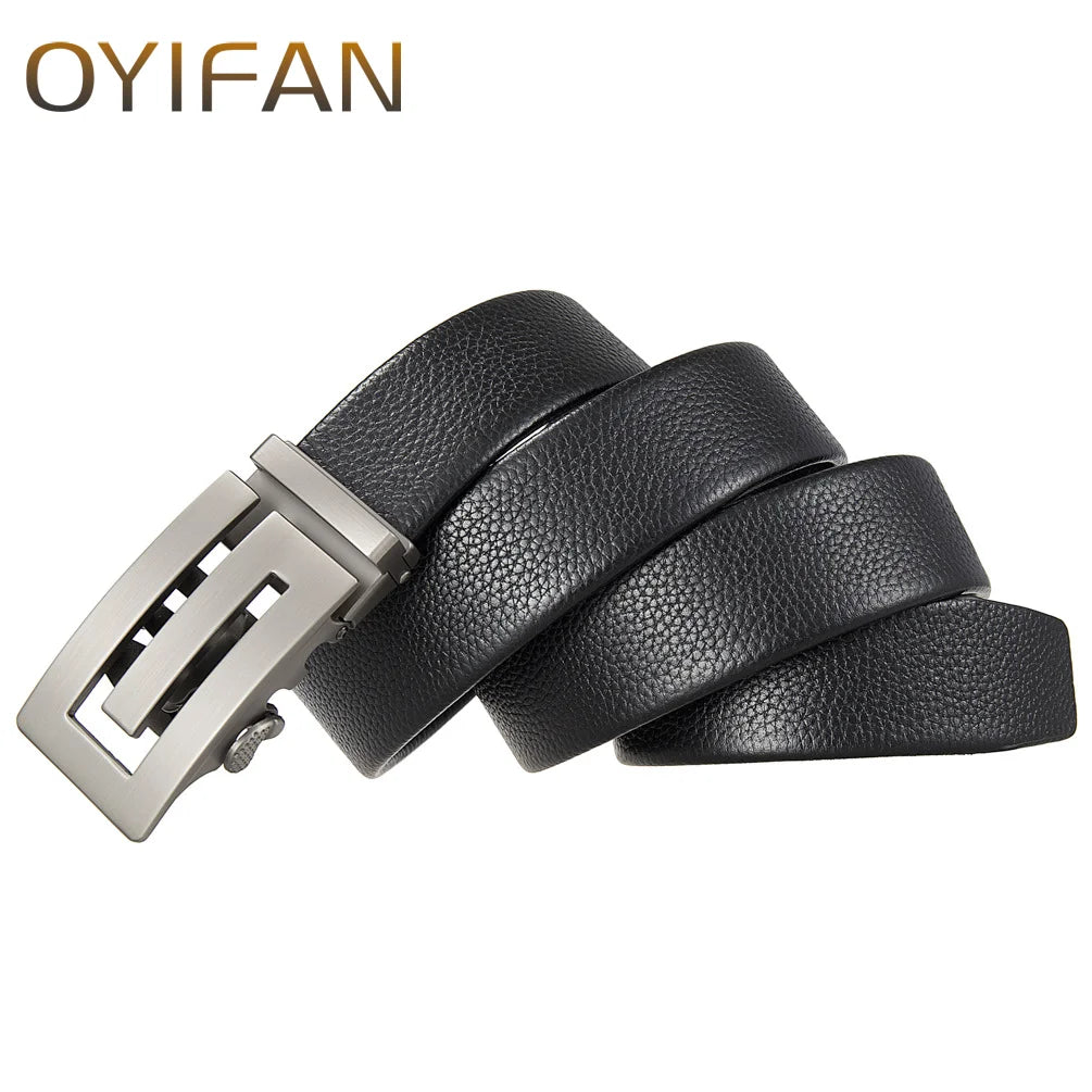 Men's Leather Belt Fashion Automatic Buckle Belt for Popular Business High Quality Male Belt