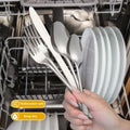 60Pcs Stainless Steel Flatware Set For 12 With Dinner Forks Salad Forks Spoons and Knives Dishwasher Safe