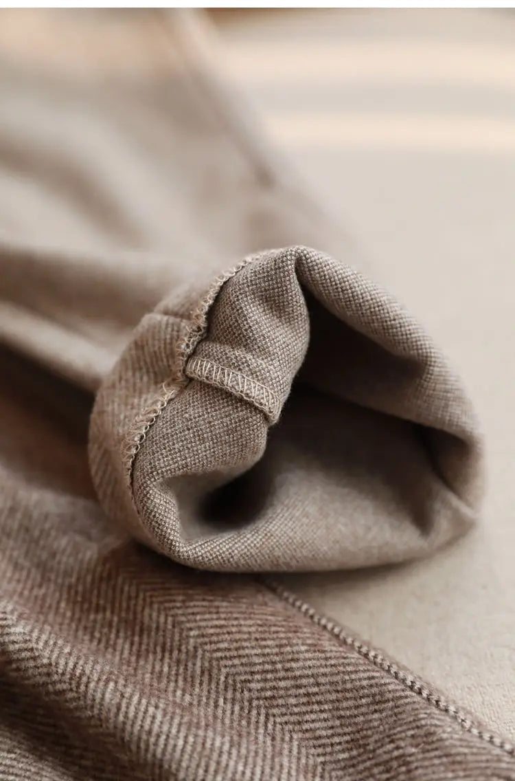 Woolen Pants Women's Harem Pencil Pants High Waisted Casual Suit Pants Office Lady Women Trousers