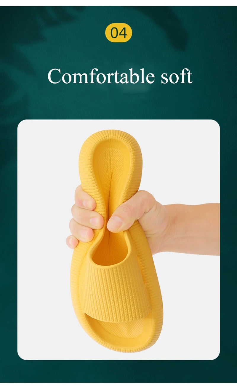 Women Thick Platform Cloud Slippers Indoor Home Eva Soft Sole Pillow Slides Sandals