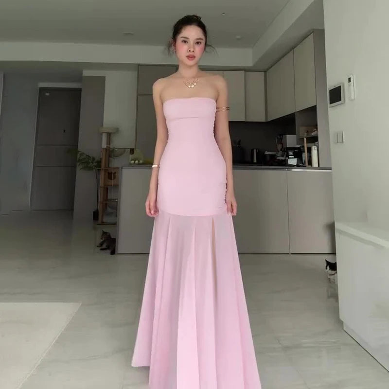 Sexy Off-the-Shoulder Elegant Solid Color Casual Daily Eco-Friendly Washable Slim Fit Sheath Dress with Illusion Mesh