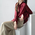 Women's Summer Collection New Arrivals Long Sleeve Casual Dresses Breathable Button Satin Fashionable Shirts