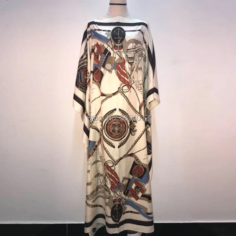 Fashion Design Loose Dress Batwing Maxi Long Femme Vestidos Summer Autumn Party Elegant Dress
