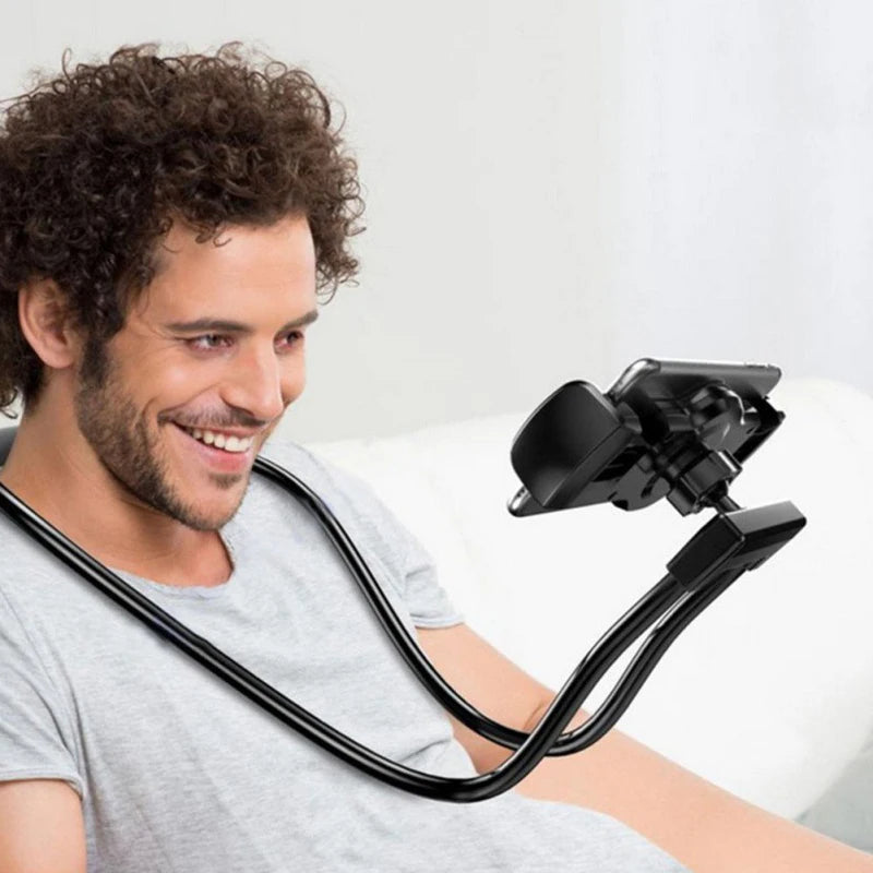 360 Degree Phones Holder Stand Mobile Phone Holder Hanging Neck Lazy Cellphone Mount Accessories Adjustable for iPhone 12 Xiaomi