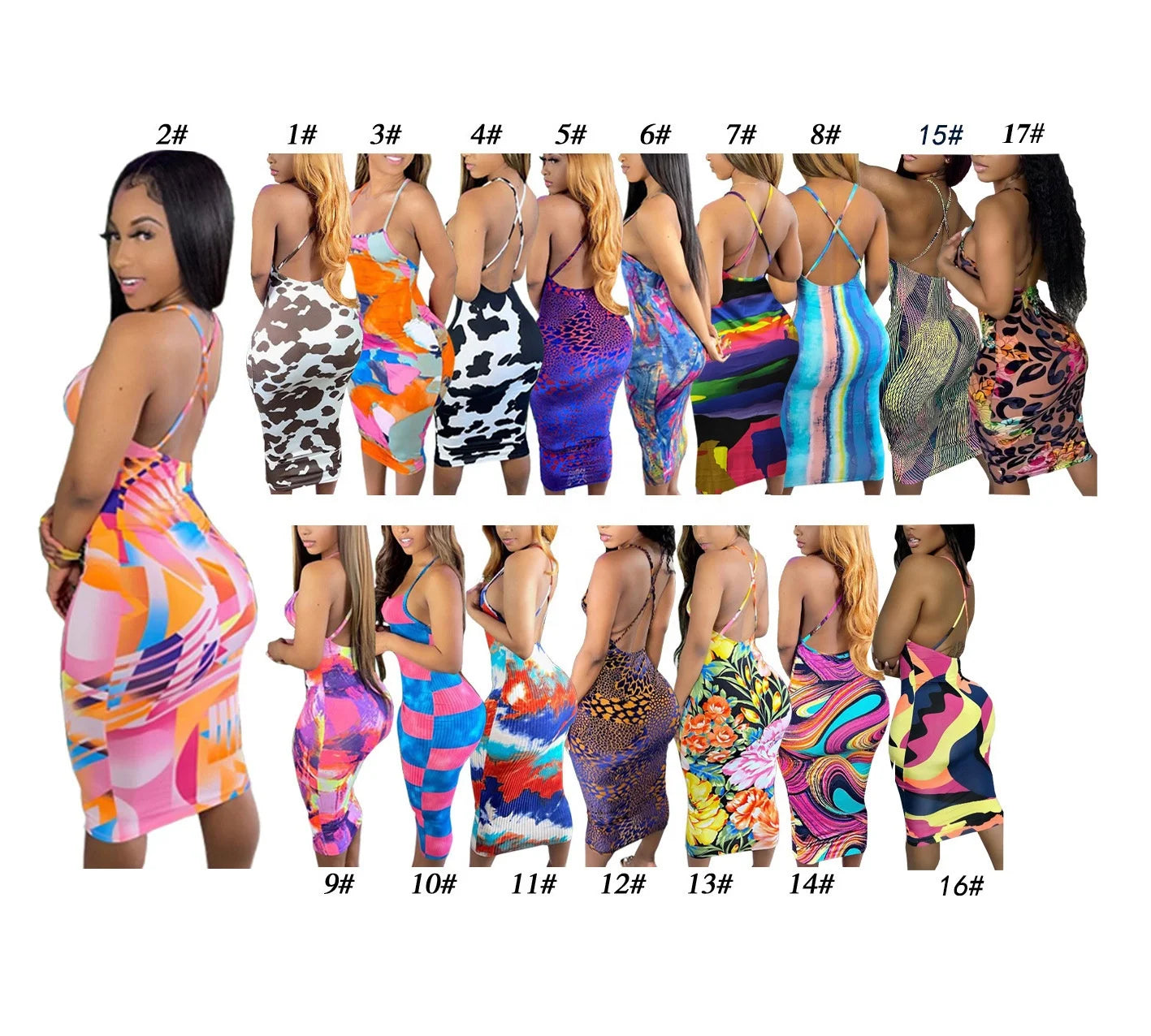 Bodycon Tube Tie Dye Summer Dress Sun Dresses 2021 Colorful Women Long Floral Summer Dress Womens Clothing