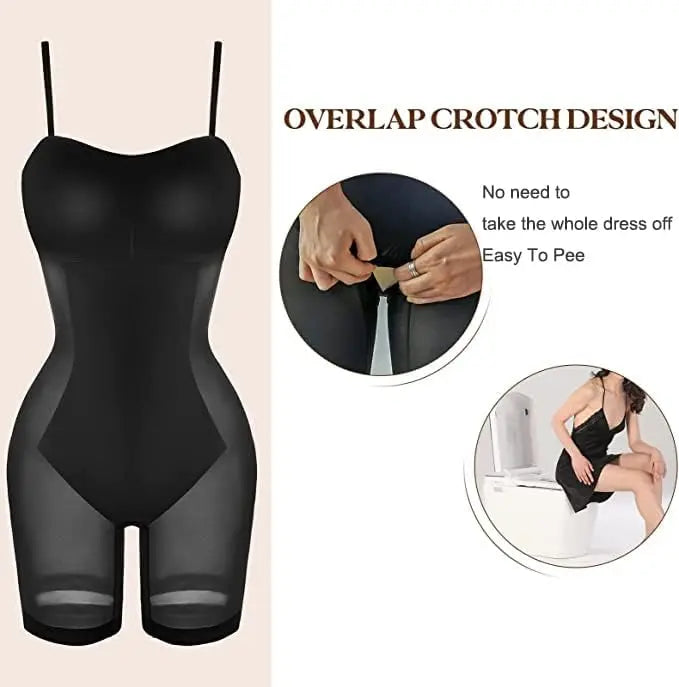 Women Long Sleeve Body Control Shapewear 2 in 1 Shapewear Clothing Dress Built in Seamless Shapewear
