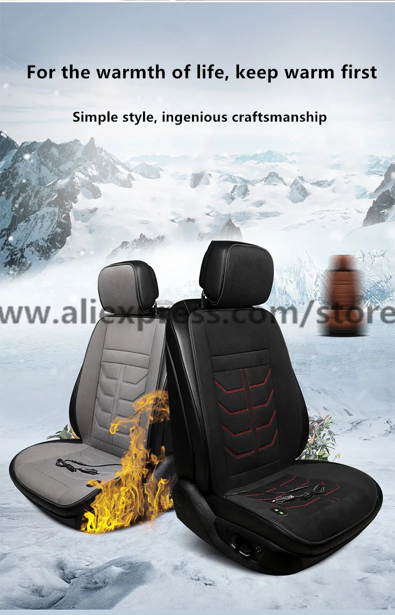 2019 new car heating cushion winter single seat warm car electric double car seat cushion 12v car with winter tweezers