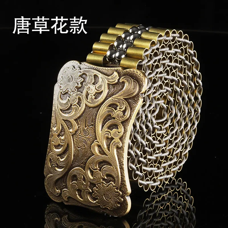 Men's Belt Army Style Combat Belts Pure copper belt Handmade Luxury Metal Jeans fashion belts Quick Release Tactical Belt