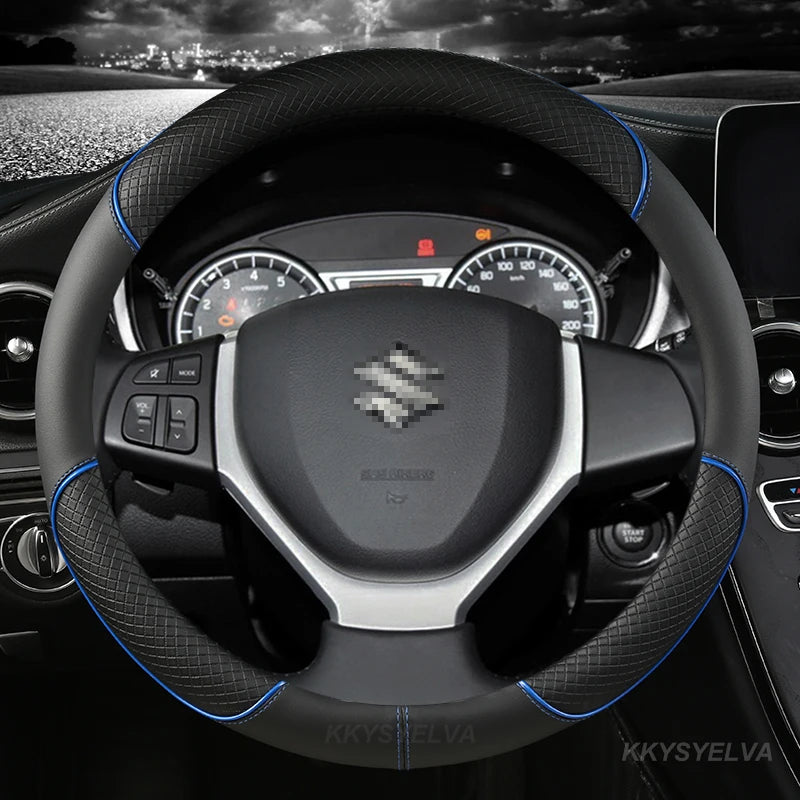 Car Steering-Wheels Cover 38cm 15" For Suzuki Alivio/Ciaz Baleno Celerio Jimny SX4 S-Cross Grand Vitara Aerio Kizashi Liana