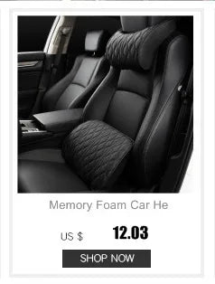HOT Car Neck Pillow PU Leather Lumbar Waist Support For Seat Memory Backrest Headrest Cushion Auto Gadget Accesorios Interior