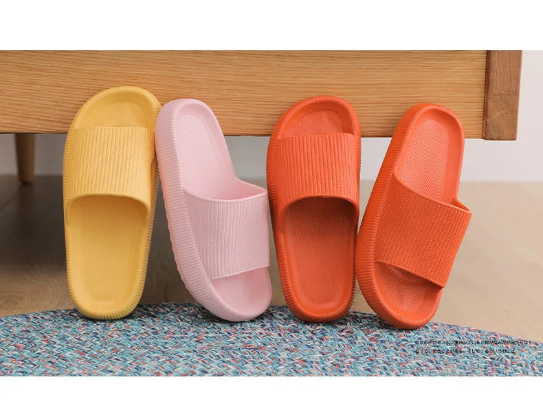 Women Thick Platform Cloud Slippers Indoor Home Eva Soft Sole Pillow Slides Sandals