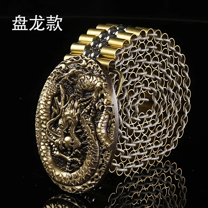 Men's Belt Army Style Combat Belts Pure copper belt Handmade Luxury Metal Jeans fashion belts Quick Release Tactical Belt