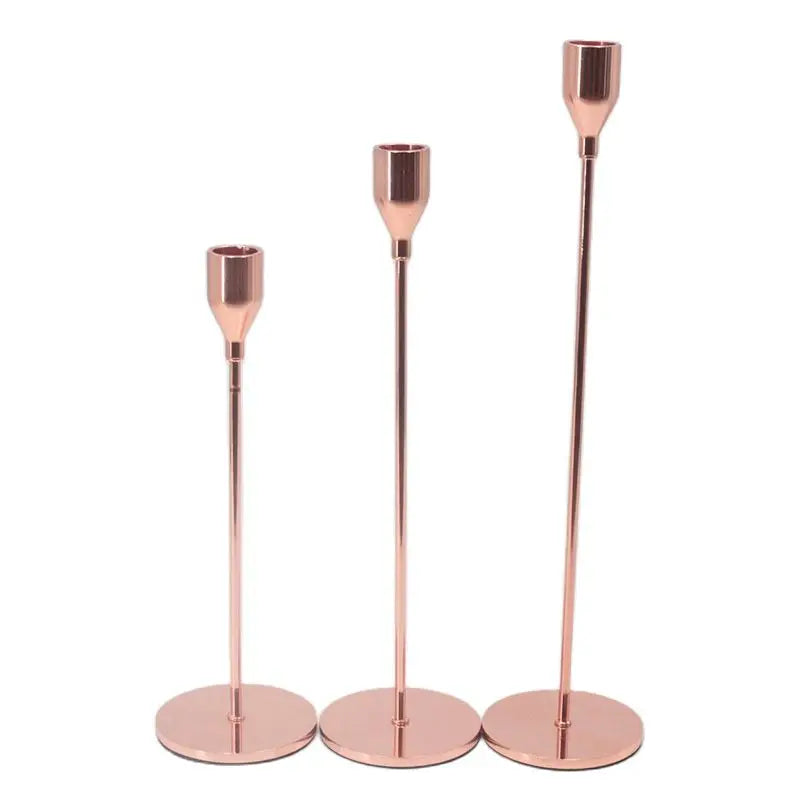 European Style Metal Candle Holders Simple Wedding Decoration Bar Party Living Room Decor Home Table Candlestick