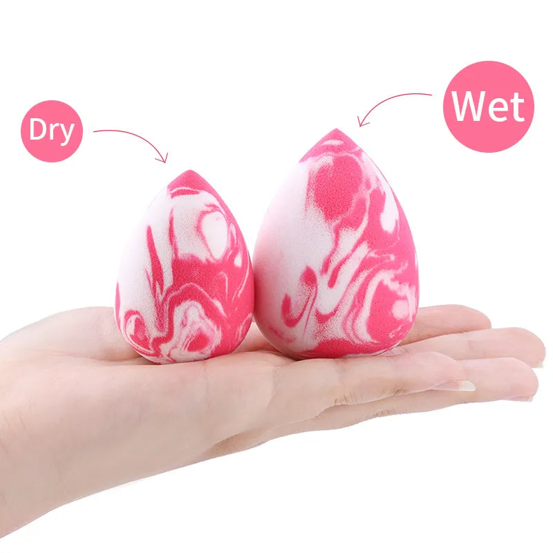 20/50pcs Makeup Sponges Marbling Water-drop Shape Foundation Concealer Sponge Wet and Dry Mix Powder Cosmetic Puff Make Up Tools