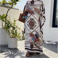 Fashion Design Loose Dress Batwing Maxi Long Femme Vestidos Summer Autumn Party Elegant Dress