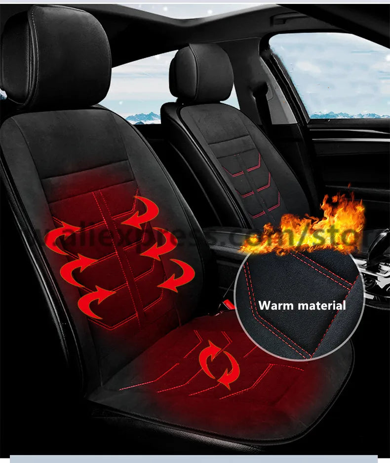 2019 new car heating cushion winter single seat warm car electric double car seat cushion 12v car with winter tweezers