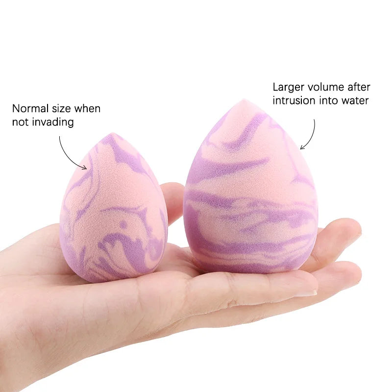 20/50pcs Makeup Sponges Marbling Water-drop Shape Foundation Concealer Sponge Wet and Dry Mix Powder Cosmetic Puff Make Up Tools