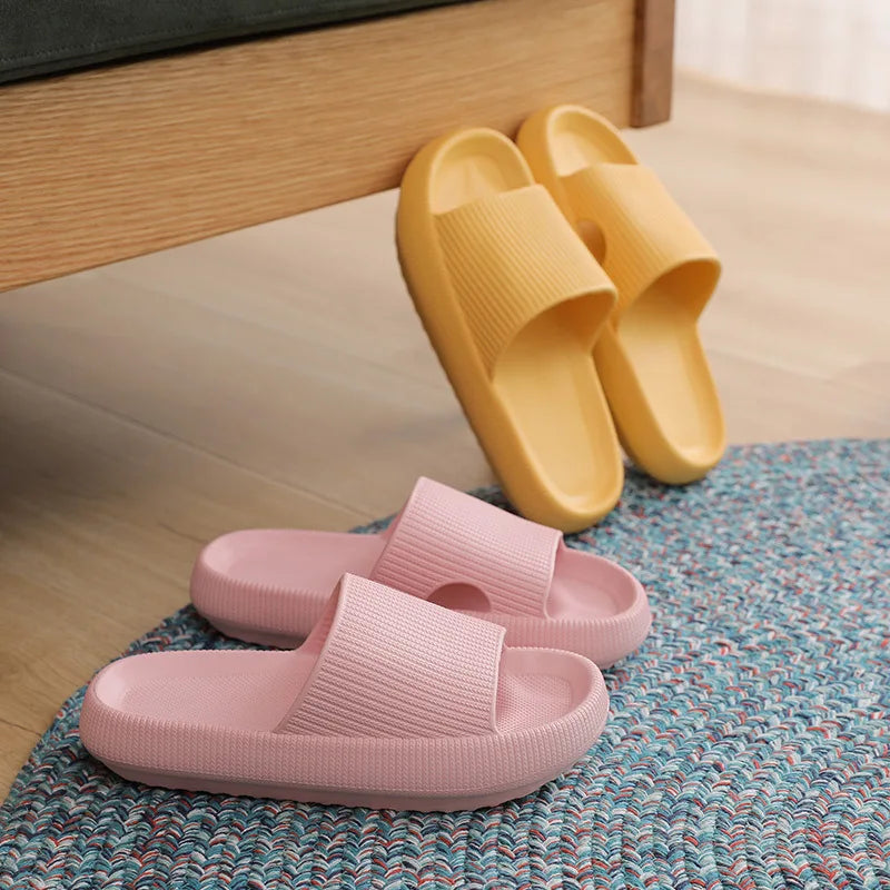 Women Thick Platform Cloud Slippers Indoor Home Eva Soft Sole Pillow Slides Sandals