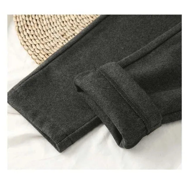 Woolen Pants Women's Harem Pencil Pants High Waisted Casual Suit Pants Office Lady Women Trousers