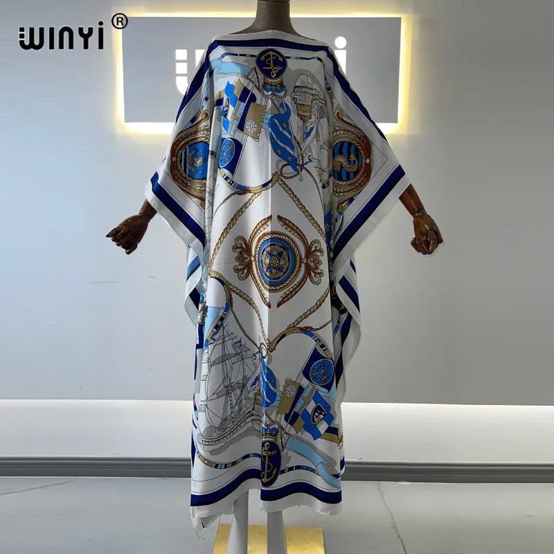 Fashion Design Loose Dress Batwing Maxi Long Femme Vestidos Summer Autumn Party Elegant Dress
