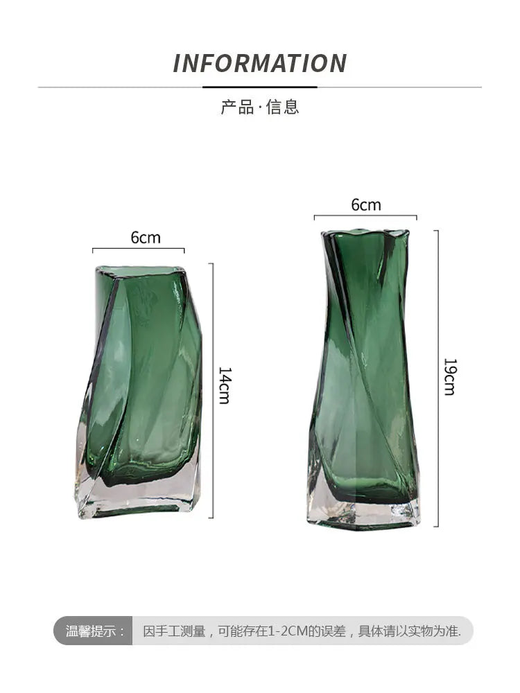 European style creative geometric glass vase living room water planting flower arrangemen