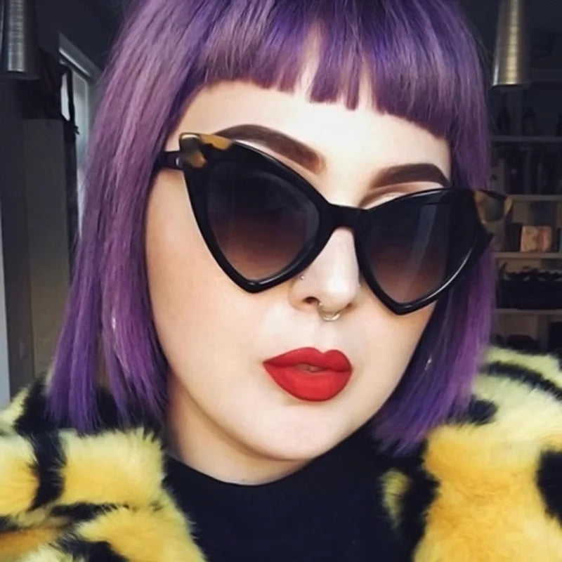 Vintage Cat Eye Sunglasses for Women – Oversized Retro UV400 Shades