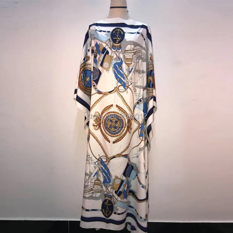 Fashion Design Loose Dress Batwing Maxi Long Femme Vestidos Summer Autumn Party Elegant Dress