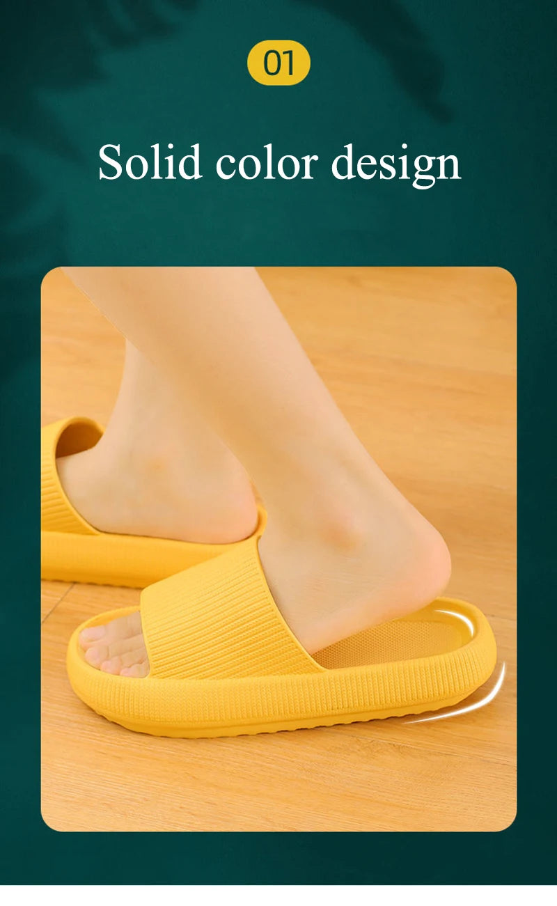 Women Thick Platform Cloud Slippers Indoor Home Eva Soft Sole Pillow Slides Sandals
