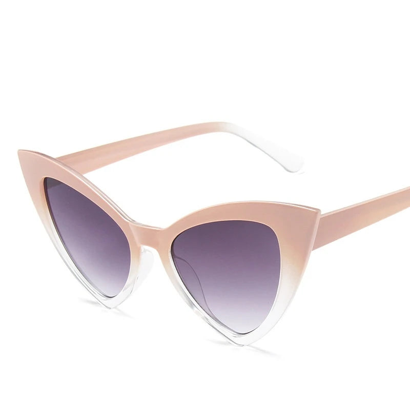 Vintage Cat Eye Sunglasses for Women – Oversized Retro UV400 Shades