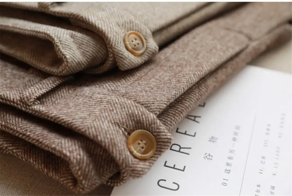 Woolen Pants Women's Harem Pencil Pants High Waisted Casual Suit Pants Office Lady Women Trousers