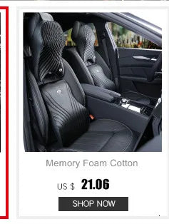 HOT Car Neck Pillow PU Leather Lumbar Waist Support For Seat Memory Backrest Headrest Cushion Auto Gadget Accesorios Interior