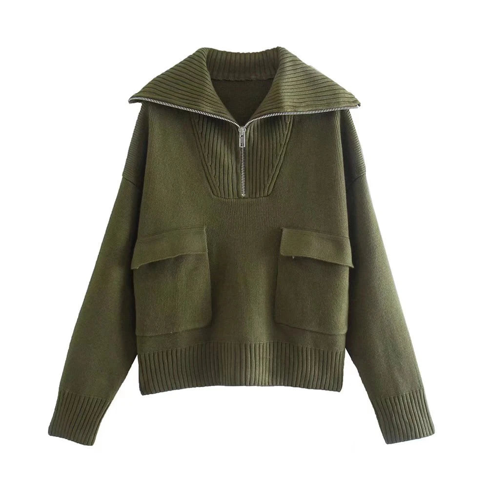 Knitted Skirt Suits For Women Two Piece Set Women Skirt Zipper Solid Color Tops High-Waisted Mini Skirt 2021 Women Knitted Suit
