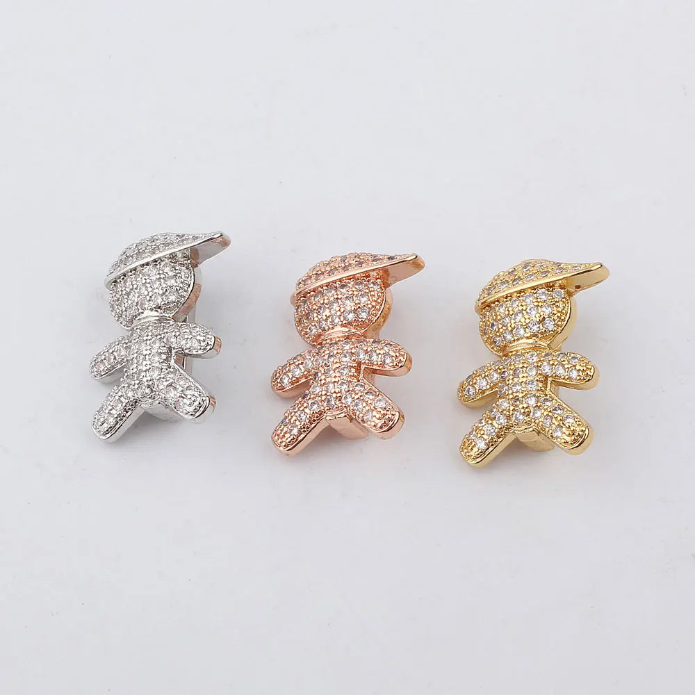 FINE4U B163 Stainless Steel Lover Heart Charms Bracelets For Men Women Luxury Crystals Wristband Male Female's DIY Jewelry